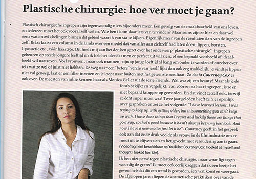 column 5: plastische chirurgie, hoe ver willen we gaan?